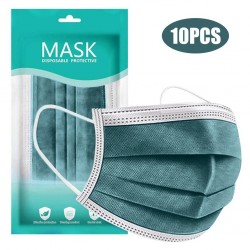 Mouth / face protective mask - antibacterial - disposable - green - 10 - 100 piecesMouth masks