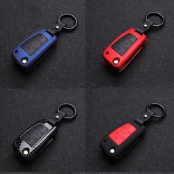 Silikon / Kohlefaser - Autoschlüsselhülle mit Schlüsselbund - Audi - A3 - A4 - A5 - C5 - C6 - 8L - 8P