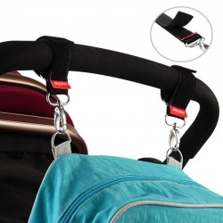 Kinderwagenhaken - Aufhängebänder - Taschenhalter mit Metallschnalle - 2 Stück
