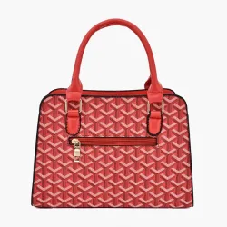 Lederhandtasche - Umhängetasche - kleine Clutch - geometrisches Design - 3-teiliges Set