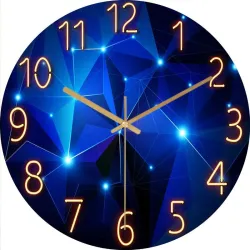 Fashionable glass wall clock - quartz - creative marble designClocks