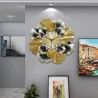Ginkgoblatt - luxuriöse Wanduhr - Quarz - 60cm
