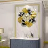 Ginkgoblatt - luxuriöse Wanduhr - Quarz - 60cm