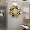 Ginkgoblatt - luxuriöse Wanduhr - Quarz - 60cm