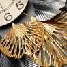 Ginkgoblatt - luxuriöse Wanduhr - Quarz - 60cm