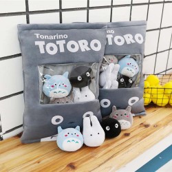 Totoro pillow with soft small plush toys inside - 8 piecesCuddly toys