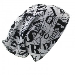 Multifunctional beanie - scarf - design with letters - unisexHats & Caps