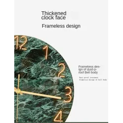 Fashionable glass wall clock - quartz - creative marble designClocks