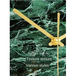 Fashionable glass wall clock - quartz - creative marble designClocks