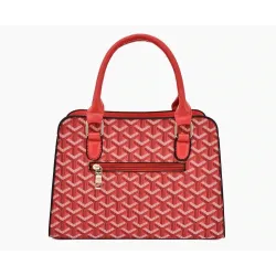 Lederhandtasche - Umhängetasche - kleine Clutch - geometrisches Design - 3-teiliges Set