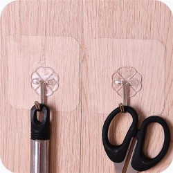 Strong transparent wall hooks - reusable - self adhesive - waterproof - 10 piecesKitchen