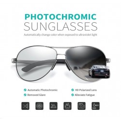 Classic sunglasses - photochromic - polarized - anti-glare - safe for night driving - UV400Sunglasses