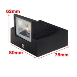 5W - Innen- / Außen-LED-Wandleuchte - Aluminiumlampe - IP65 wasserdicht