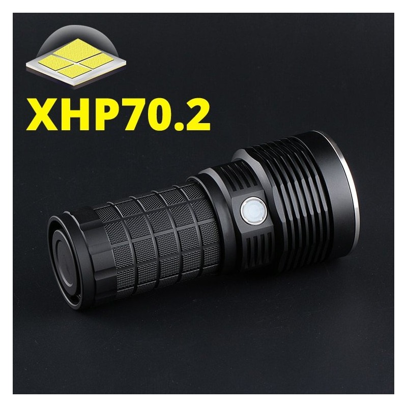 4X18A - CREE XHP70.2 - 4300lm - Taschenlampe - mit Temperaturregelung - USB-Schnittstelle Typ C.