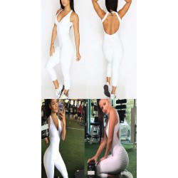 Sleeveless jumpsuit for women - one piece bodysuit