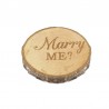 Verlobungsringbox - rustikale Holzkiste - Marry Me Logo