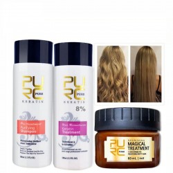 Straightening & repair damaged hair - Brazilian keratin treatment - shampoo - conditioner - mask - 3 piecesHair