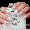Nail Art Aufkleber - schwarz & weiß Blume & Spitze - 10 - 50 Stück