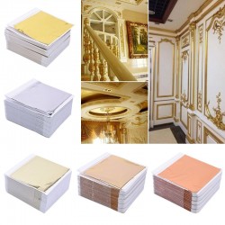 8 - 14 cm - foil paper sheets - gold - silver - home - art craft - decoration - 100 piecesDecoration