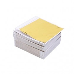 8 - 14 cm - Folienpapierbögen - Gold - Silber - Heim - Kunsthandwerk - Dekoration - 100 Stück