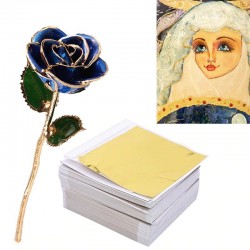8 - 14 cm - Folienpapierbögen - Gold - Silber - Heim - Kunsthandwerk - Dekoration - 100 Stück