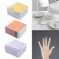 8 - 14 cm - foil paper sheets - gold - silver - home - art craft - decoration - 100 piecesDecoration