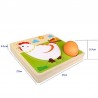 3D-Holzpuzzle - Mehrschichtige Stichsäge - Henne Lege Eier - Hühnerwachstum - Bildungsspielzeug