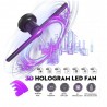 384 LED - 3D-Lüfter - 2 Arme - Hologrammprojektor - Werbedisplay - HiFi - Fernbedienung