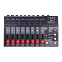 MX8 - portable - stereo audio sound mixer - 8 channels - low noise - with echo effectAudio