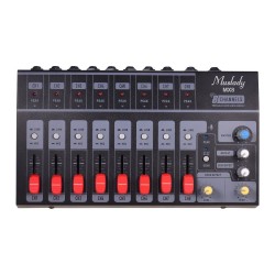 MX8 - tragbar - Stereo-Audio-Soundmixer - 8 Kanäle - rauscharm - mit Echoeffekt