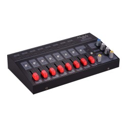 MX8 - portable - stereo audio sound mixer - 8 channels - low noise - with echo effectAudio