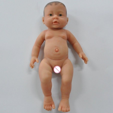 Realistic newborn - baby girl - soft silicone doll - 41cm - 2000gEducational