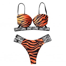 Sexy bikini set - leopard print - LOVE lettersBeachwear