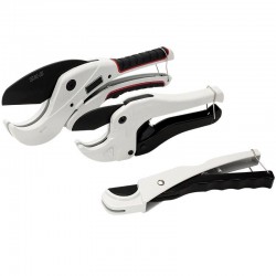 PVC-Rohrschneider - Ratschenschere aus Aluminium - Stahl SK5 - 36 mm - 42 mm - 64 mm