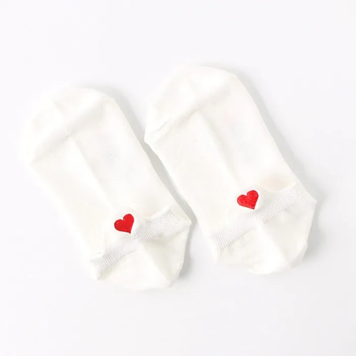 Short socks - ankle length - with a heart - unisexLingerie