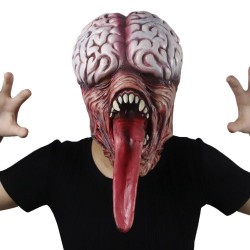 Biochemical zombie mask - with long tongue - latex - Halloween / masqueradesMasks
