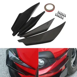 Universal - Frontstoßstangenspoilerschutz - schwarz - 4 Stück