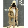 Warm fur coat - polar jacket - with hoodKids