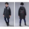Warm down jacket - with fur collar - for boysKids