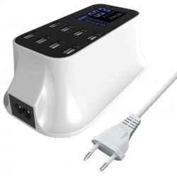 8 Port USB Quick charger - power adapter - Smart IC - with display and auto detectChargers