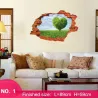 3D Naturlandschaft - Vinyl Wandaufkleber