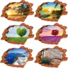 3D Naturlandschaft - Vinyl Wandaufkleber