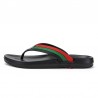 Leather sandals - beach flip flops - striped designSlippers