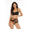 Sexy Bikini-Set - mit Push-up - hohe Taille - Sonnenblumen
