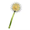 Grüne Löwenzahnblume - Brosche