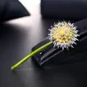Grüne Löwenzahnblume - Brosche