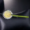 Grüne Löwenzahnblume - Brosche