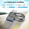 Mini-Memory Stick - Dual USB - 3.0 - OTG Typ C - wasserdicht - drehbar - 32GB - 64GB - 128GB