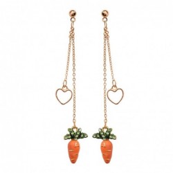 Pumpkin / carrot - long / stud long earringsEarrings