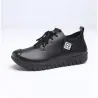 Weiche flache Schuhe - mit Schnürsenkeln - echtes Leder